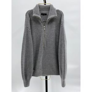Quince Gray Half-Zip Sweater
